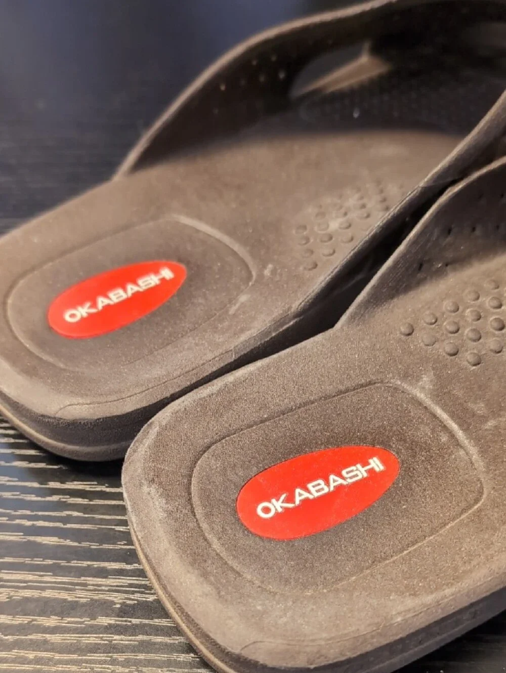 Okabashi Men's Brown Woven Slide Sandals